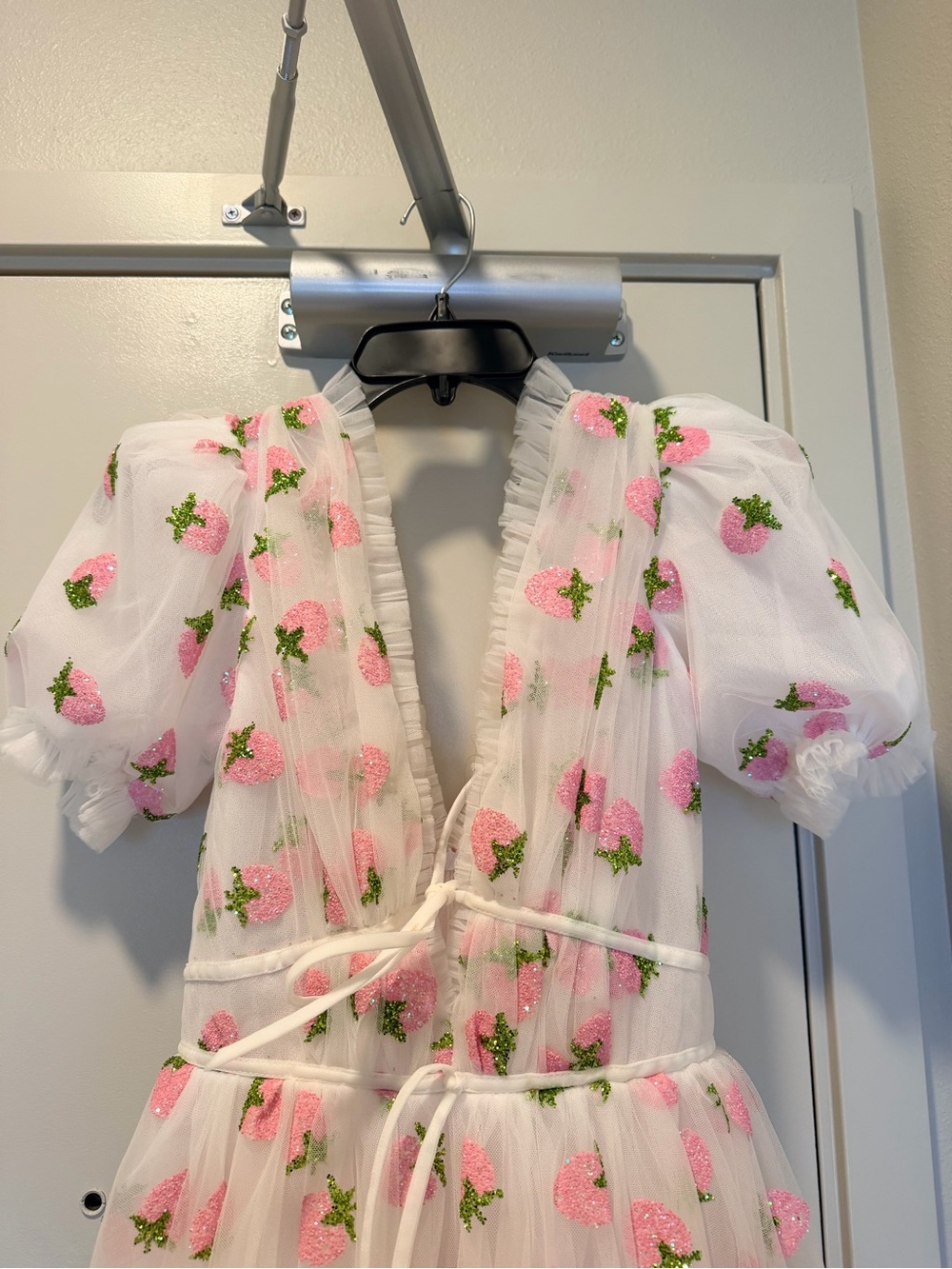 Lirika Matoshi White Strawberry Midi Dress - Picture 6 of 9